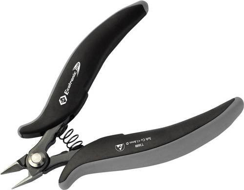 C.K Ecotronic T3888 ESD Printzange ohne Facette in Schwarz aus gehärtetem Stahl, Länge: 135 mm - Bild 1