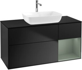 V&B Waschtischunterschrank Finion in Blau lackiert, Breite: 120 cm, Tiefe: 50,1 cm, Höhe: 50,1 cm - Bild 1