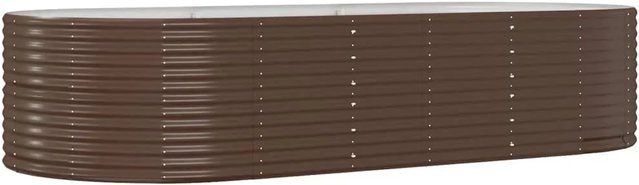 Furnicato Hochbeet aus verzinktem Stahl in Braun, B/T/H: 291 x 140 x 68 cm - Bild 1