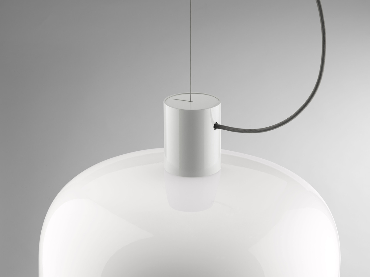 Flos Bellhop Glass Pendelleuchte in Weiß aus Glas und Metall mit E27 Fassung - Bild 2