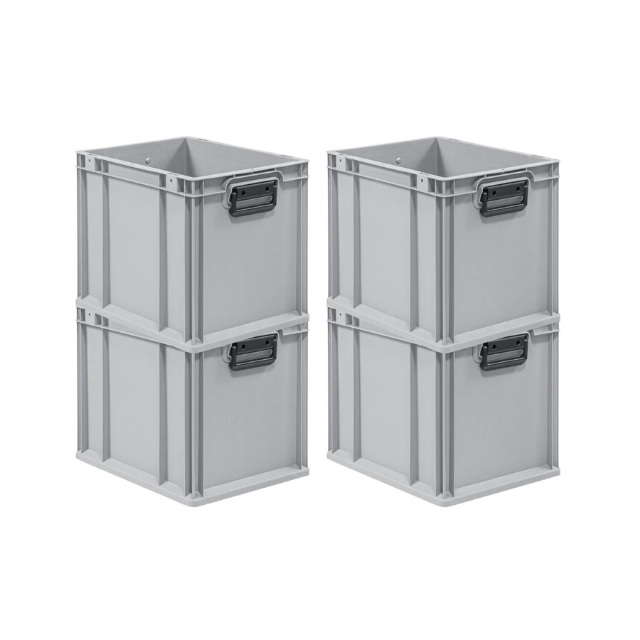 PROREGAL Spar Set 4x Eurobox Nextgen Portable Duo Transportbehälter Grau H x B x T: 32 x 30 x 40 cm - Bild 2