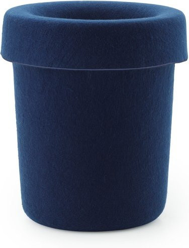 Normann Copenhagen Hide Office Papierkorb mit Deckel aus Filz in Blau - Bild 1