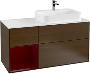 V&B Waschtischunterschrank Finion mit Wandbeleuchtung in Weiß, Breite: 120 cm, Tiefe: 50,1 cm, Höhe: 50,1 cm - Bild 1
