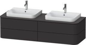 Duravit Waschtischunterschrank Happy D.2 Plus ohne Aufsatz, Graphit Matt, B/H: 160 x 40,8 cm, 4 Schubladen - Bild 1