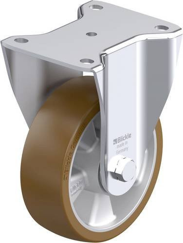 Blickle BH-ALB 150K Stahlblech-Bockrolle in Silber mit 150 mm Rad-Durchmesser und 650 kg Tragfähigkeit - Bild 1