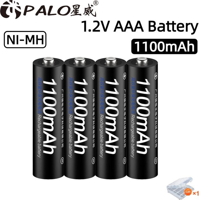 PALO AAA Ni-MH Akku 1,2 V mit 1100 mAh in Schwarz - Bild 1