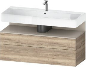 Duravit Waschtischunterschrank Qatego Wandmontiert Braun Matt mit integrierter Beleuchtung und internen Schubladen B/T/H: 119 x 47 x 59 cm - Bild 1