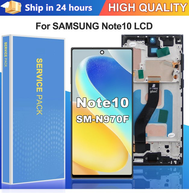 Samsung Note 10 Ersatz LCD Display mit Touchscreen Digitizer in Schwarz für SM-N970F und SM-N9700 - Bild 1