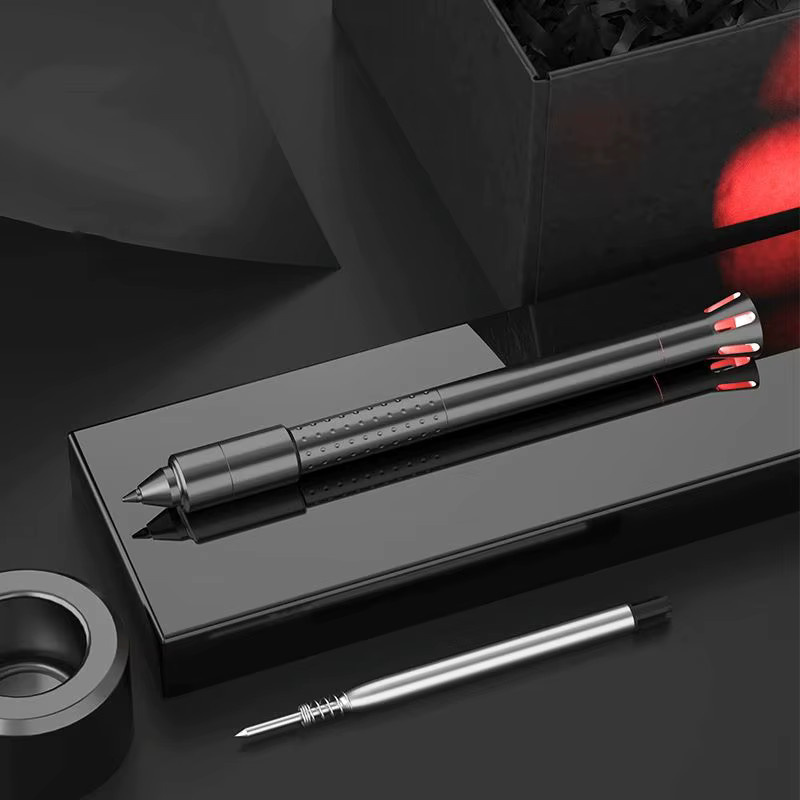 Leuchtturm Magnetischer Schwebender Stift aus Aluminiumlegierung in Gelb mit schwarzer Tinte - Bild 2