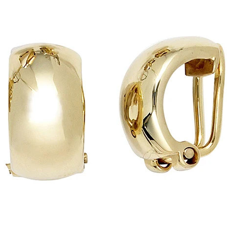 Colfem Ohrclips, 333 Gelbgold, Unisex - Bild 1