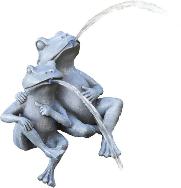 Heissner Teichfigur Frosch Paar in Grau aus Polyresin B/T/H: 28 x 18 x 30 cm - Bild 1