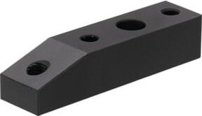 AMF Spanneisen 6316V gekröpft mit Stützschraube und 22 mm Nut in Schwarz - Bild 1