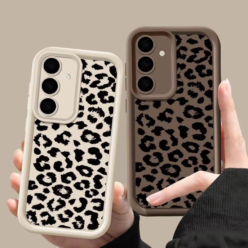 Samsung Handyhülle aus weichem Silikon mit Leopardenmuster in Pink und Multicolour für Galaxy S26 S25 S24 S23 Ultra S24 FE A57 A56 A55 A37 A35 A17 A16 A15 5G - Bild 1