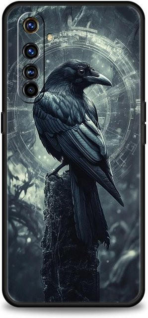 Schwarzer Rabe Weiche TPU Handyhülle für Realme C53 4G in Schwarz - Bild 1