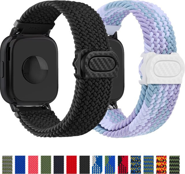 I LOVE LUO Uhrenarmband Nylon, geflochten, Multicolor, Unisex, 22 mm - Bild 1