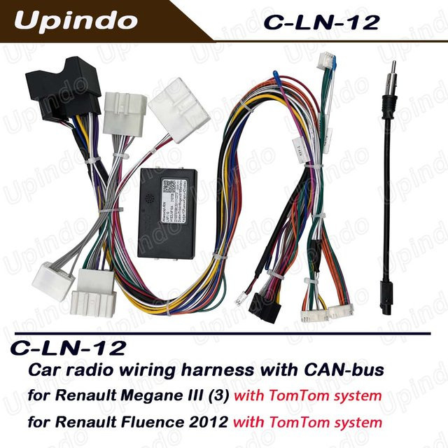 Upindo CAN-Decoder Kabelbaum für Renault Megane 3 und Fluence mit Lenkradsteuerung (2010-2016) für Android Radio - Bild 1