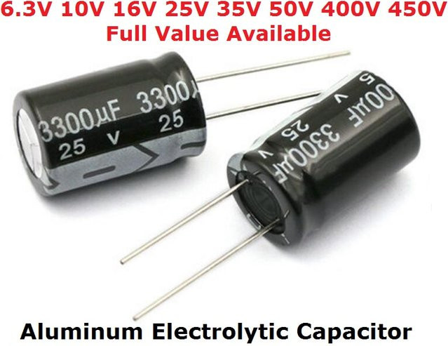5er Set Aluminium-Elektrolytkondensatoren von FENGZHOUYONGHENG in Schwarz - Bild 1