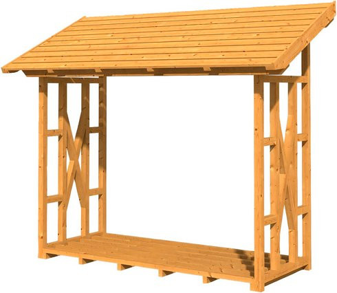 SKANHOLZ Kaminholzunterstand Paul 2 in Beige und Braun, B/H/T: 290 x 243 x 126 cm - Bild 1