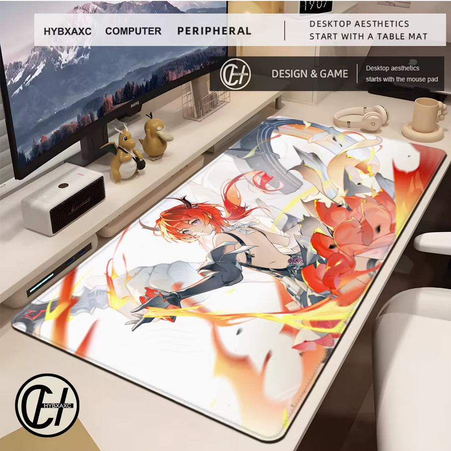 HYBXAXC XXL Gaming Mauspad Arknights Endfield Laevatein Anime Motiv Schreibtischunterlage Multicolour - Bild 2