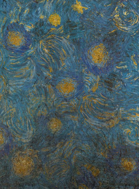 Coordonné Mural Vincent Wandtattoo Abstract in Blau mit Vliesoberfläche - Bild 1