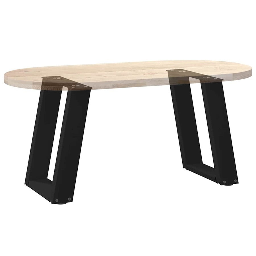 vidaXL Couchtischbeine U-Form aus Stahl in Schwarz, 2 Stück, B: 28 cm, H: 42-43 cm - Bild 6