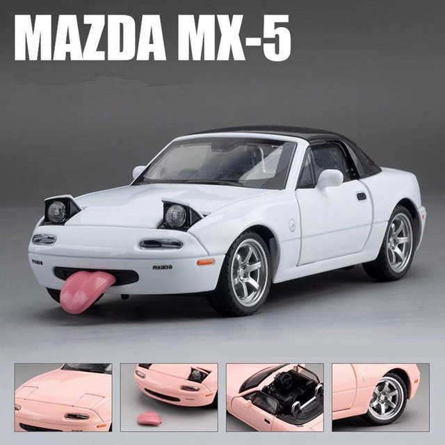 Linyi Mazda Mx-5 Sportwagenmodell, 1:32, Metall, mit Licht und Ton, ab 18 Jahren - Bild 1