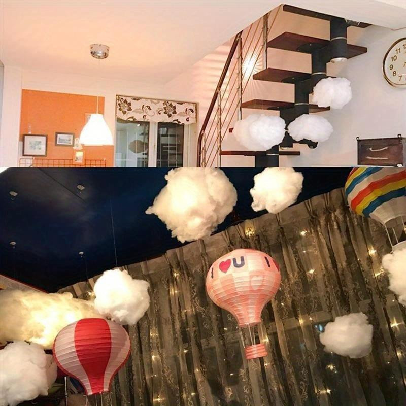 Dekorative weiße Baumwollwolken von Li You Top Super für Hochzeitsfotografie, Party und Kinderzimmer, B/T/H: 35 x 30 x 30 cm - Bild 3