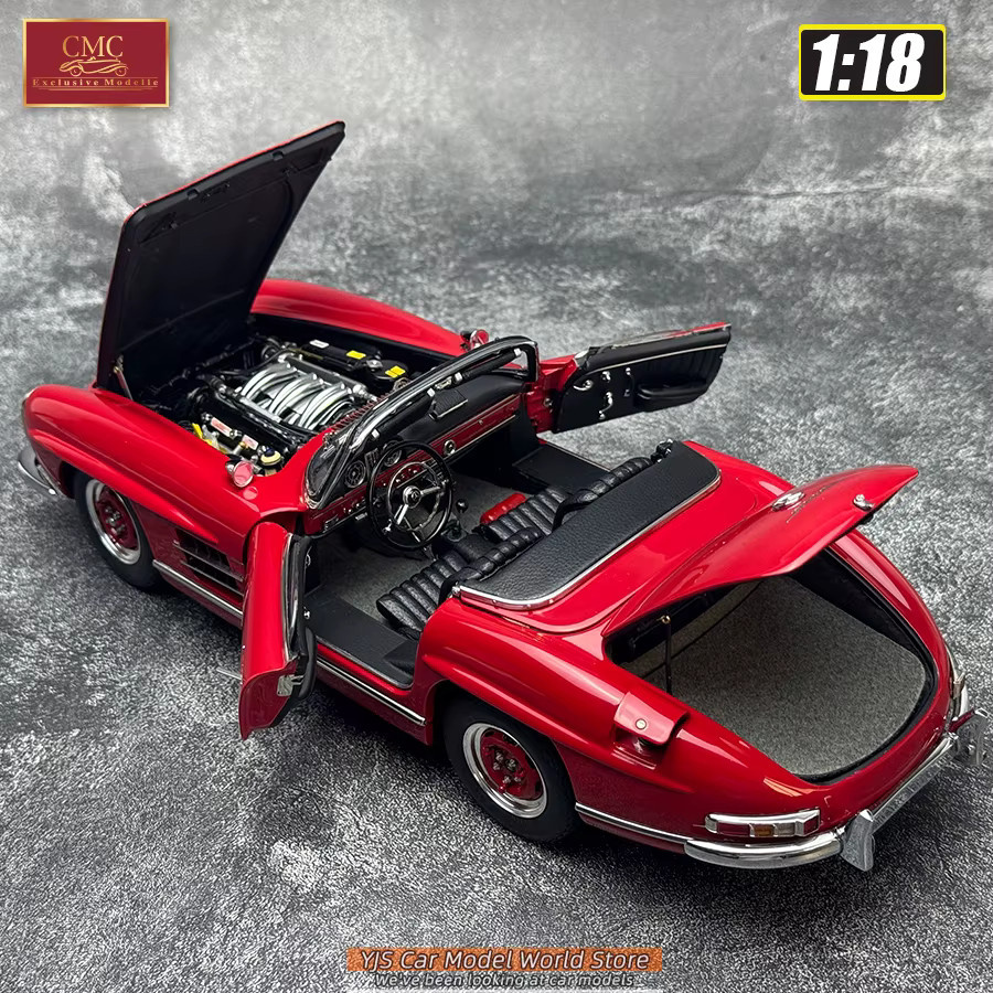 CMC Exclusive Modelle MB 300 SL W198 Roadster, Metallmodell, 1:18, Rot - Bild 2