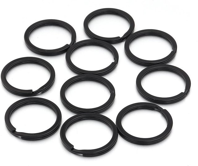Schlüsselringe Metall, Schwarz, 30mm, Unisex - Bild 1