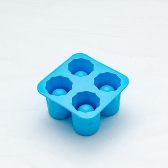 Rising-home Eis am Stiel Form mit Abdeckform aus Silikon und Kunststoff, 4/6 Fächer, Blau - Bild 1
