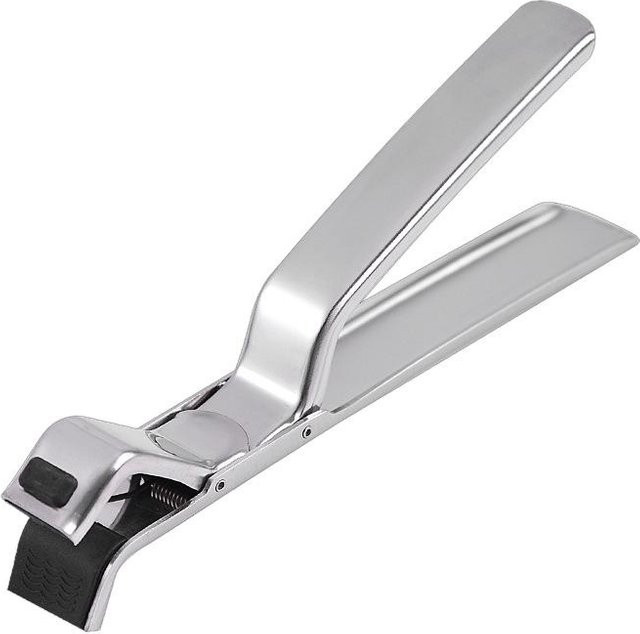 XYNN Verbrühschutz-Clip Heißschalenhalter aus Edelstahl in Silber als Greifzange für Töpfe, Pfannen und Geschirr - Bild 1