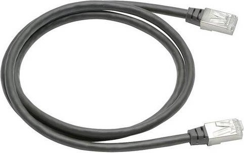 Hager HTG484H RJ45 Ethernet LAN Patchkabel, Schwarz, Länge: 5 m - Bild 1