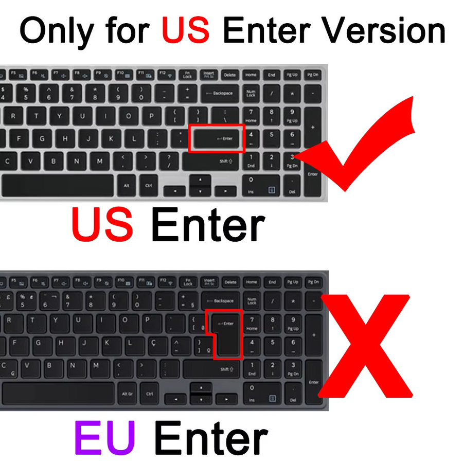 Transparente Silikon Tastatur-Abdeckung für Samsung Galaxy Book Pro 360 Flex Ion Go Edge S und Book 2 3 4 5 Modelle - Bild 3