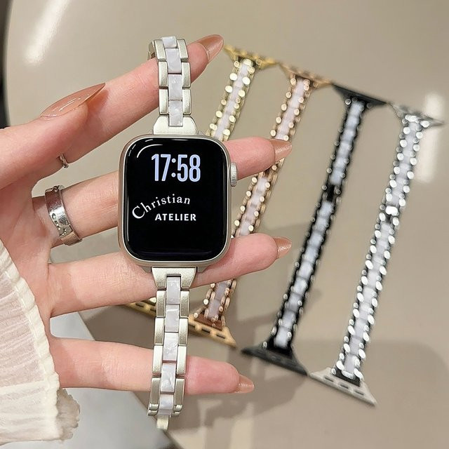 JBAILI Uhrenarmband Edelstahl, Kunststoff, Damen - Bild 1