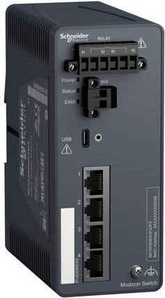 Schneider Electric MCSESM043F23F0 Netzwerk Switch Ethernet/LAN in Grau - Bild 1