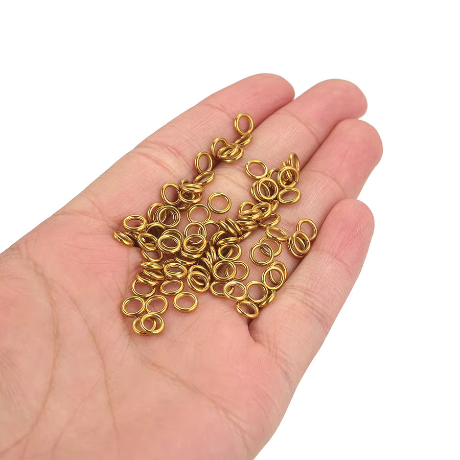 baizzx O Ringe Edelstahl, vergoldet, Unisex - Bild 2