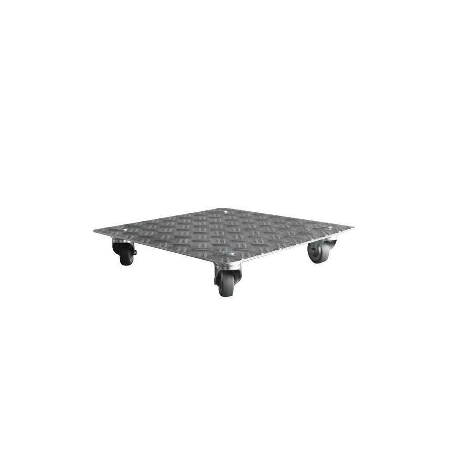 Schlögel Blumenroller AluGrip-V200 Pflanzenuntersetzer aus Alu-Riffelblech für Indoor und Outdoor, Silber, B/T: 45 x 45 cm - Bild 2