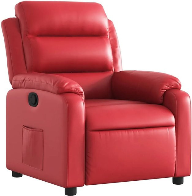 vidaXL Relaxsessel in Rot aus Kunstleder mit Armlehnen - Bild 1