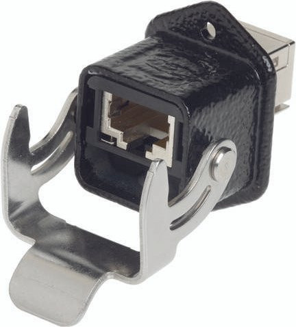 HARTING Wanddurchführung 8 aus Zinkdruckguss in Schwarz 09452151561 - Bild 1