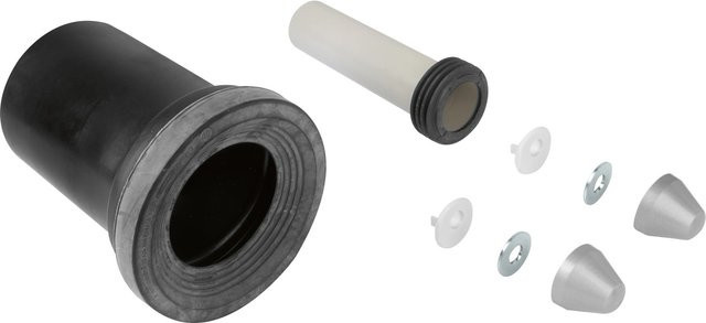Geberit Anschlussgarnitur für WWC aus Kunststoff in Weiß und Silber, Durchmesser: 11 cm - Bild 2