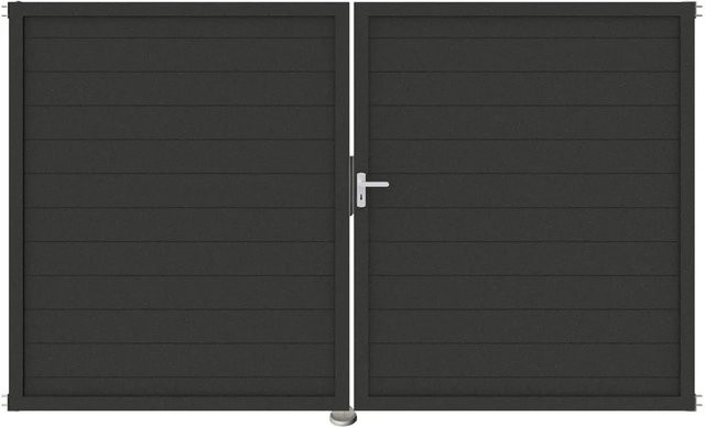 GroJa Steckzaun Tor Lumino DIN Rechts Doppelflügel Anthrazit - Bild 1