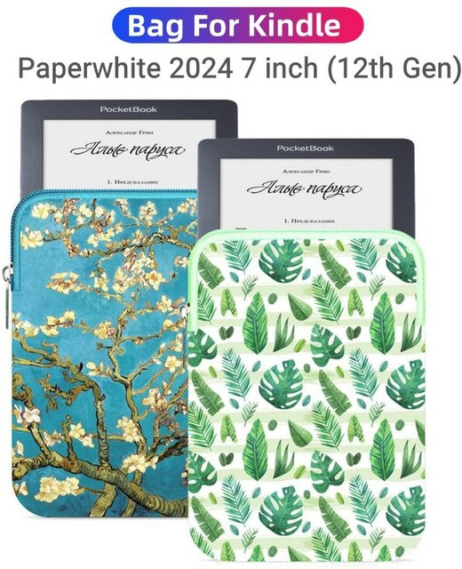 ZNOVAY Tragbare E-Reader-Hülle für Kindle Paperwhite 12. Generation Signature Edition 7-Zoll, stoßfest, Multicolour - Bild 1