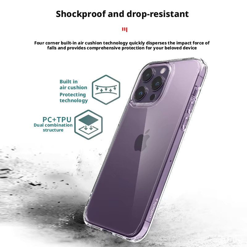 Spigen Ultra Hybrid Schutzhülle für iPhone 17, 16, 15, 14, 13, 12 und Pro Max, Plus, transparent und stoßfest - Bild 3
