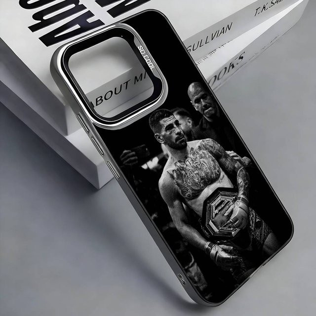 Mart14 Handyhülle Boxen I-Ilia T-Topuria für iPhone 17, 16, 15, 14, 13, 12, 11 in Bunt Silber - Bild 1