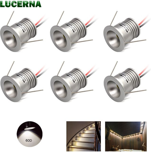 LUCERNA Mini LED Einbau-Downlight 12V 1W in Silber für Vitrine, Schlafzimmer und Treppen - Bild 1