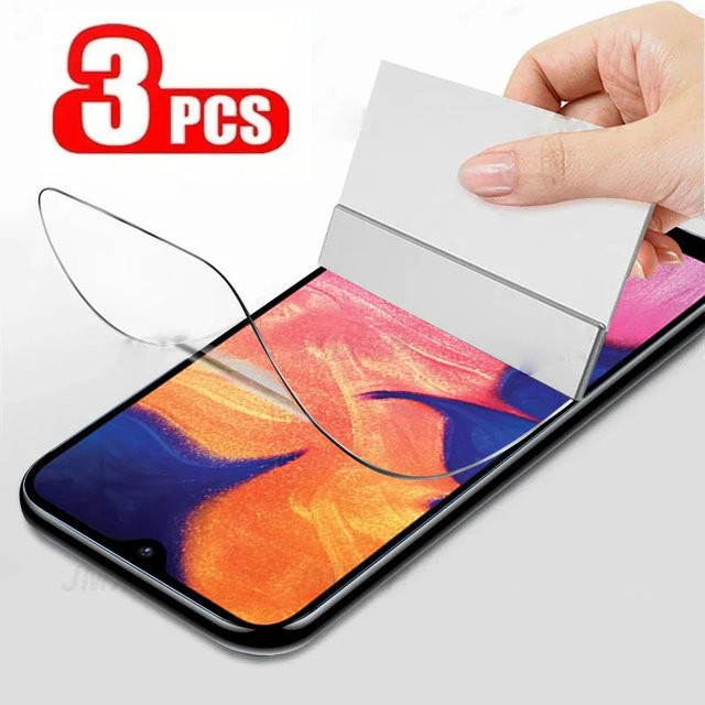 3er-Pack Hydrogel Displayfolie für Samsung Galaxy S24 S23 S22 S21 S20 Plus Ultra FE sowie Galaxy A53 A52S A51 A50 A21S Note 20 10 9 in Transparent - Bild 1