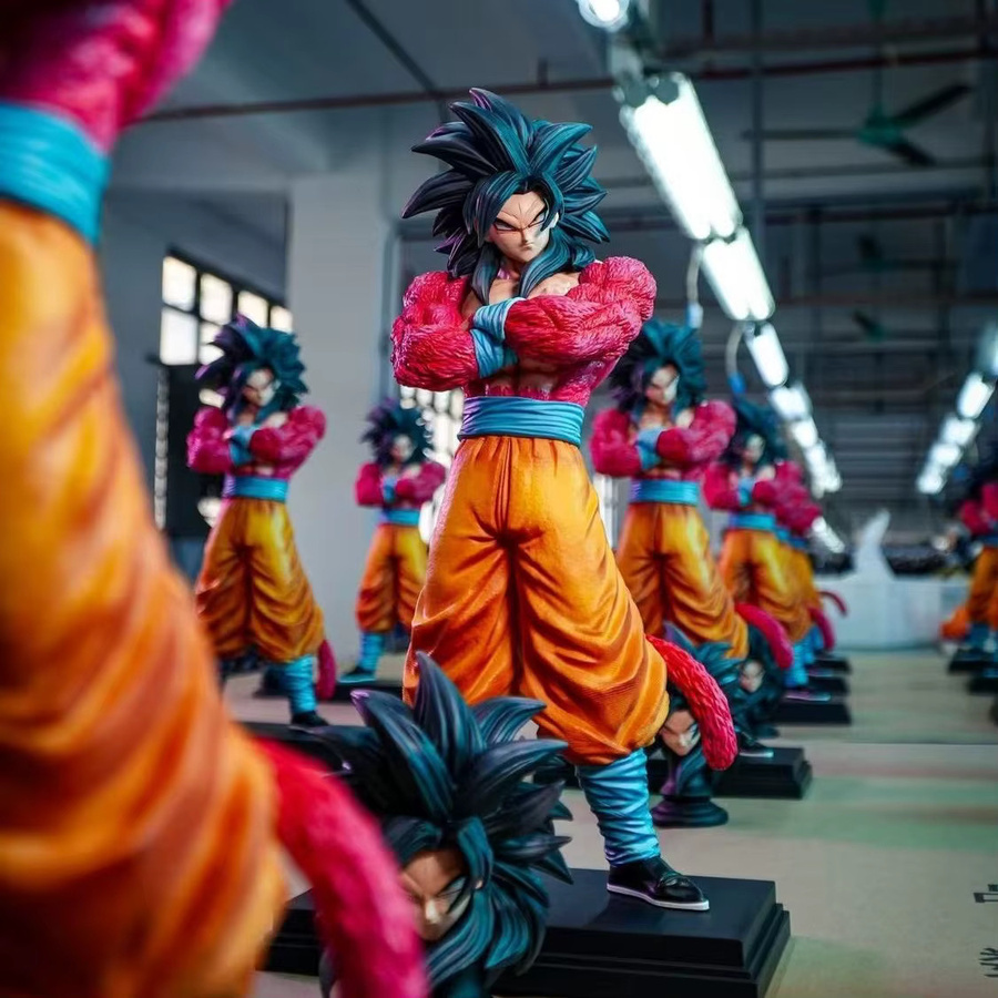 JT Dragon Ball Saiyajin 4 Goku Vegeta, Doppelköpfige Statue Figur, PVC-Modell - Bild 3