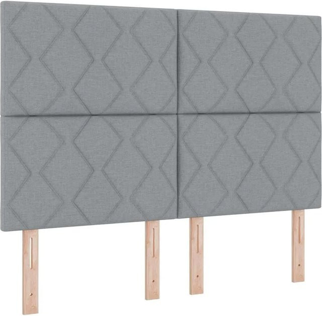 vidaXL LED Boxspringbett mit Matratze Hellgrau B: 160 cm, T: 200 cm, H: 280 cm - Bild 1