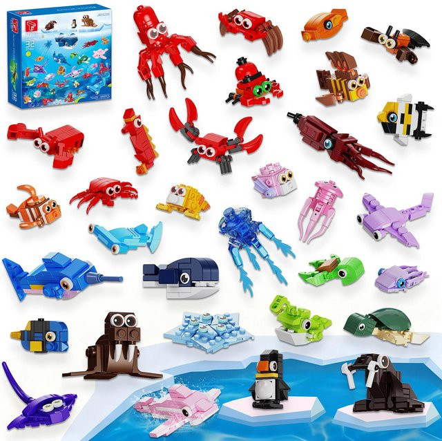 Yiran toy Meeres-Kompakt-Tiere Bausteinspielzeug 846 Teile - Bild 1