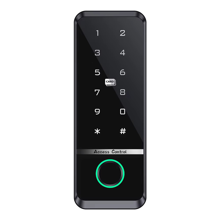 LUCKING DOOR Intelligentes Fingerabdruck-Schloss mit IC-Kartenschloss-Tastatur und Zugangskontrolle in Schwarz - Bild 2